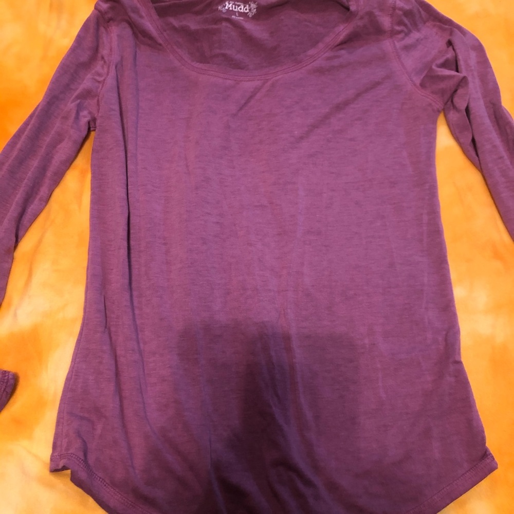 Purple long sleeve shirt
